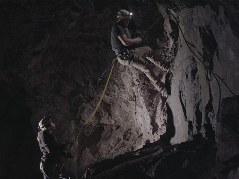 Adventure-Mine-Guides-Rappelling-into-lower-level-of-the-mine-3